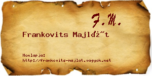Frankovits Majlát névjegykártya